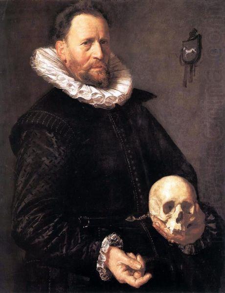 Frans Hals Portrait of a Man Holding a Skull china oil painting image
